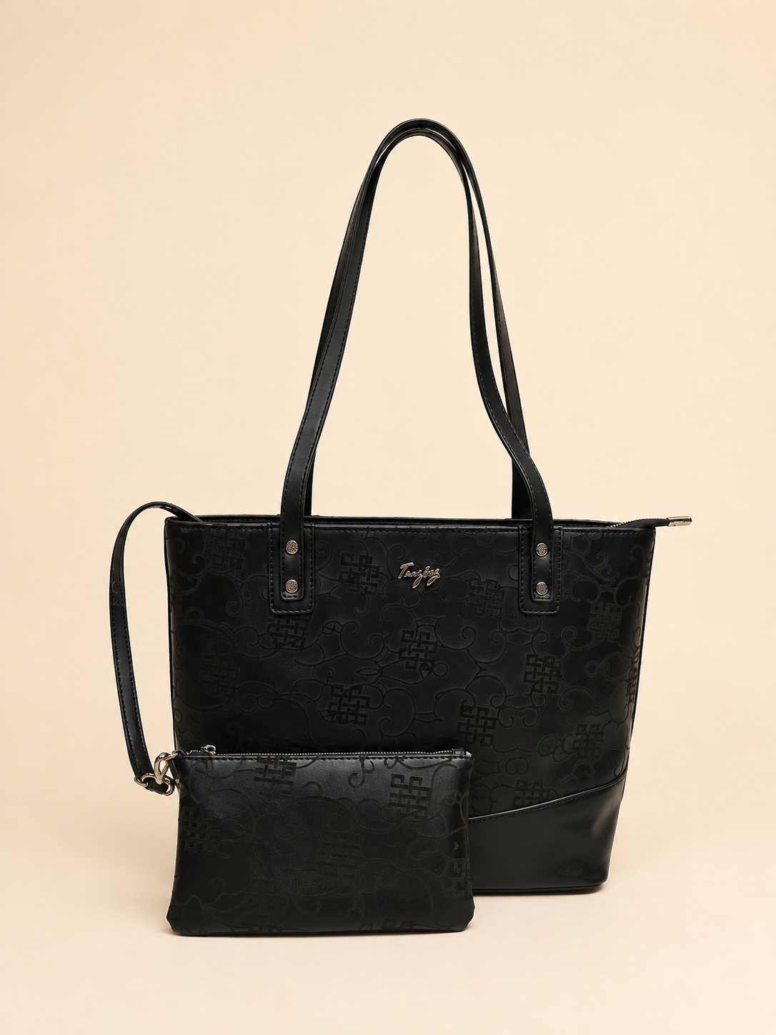 Tenzing embossed tote bag