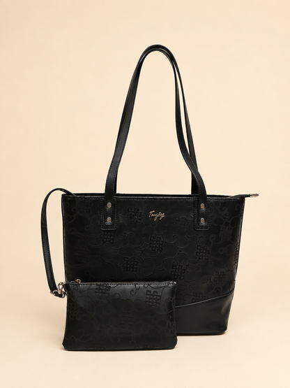 Tenzing embossed tote bag
