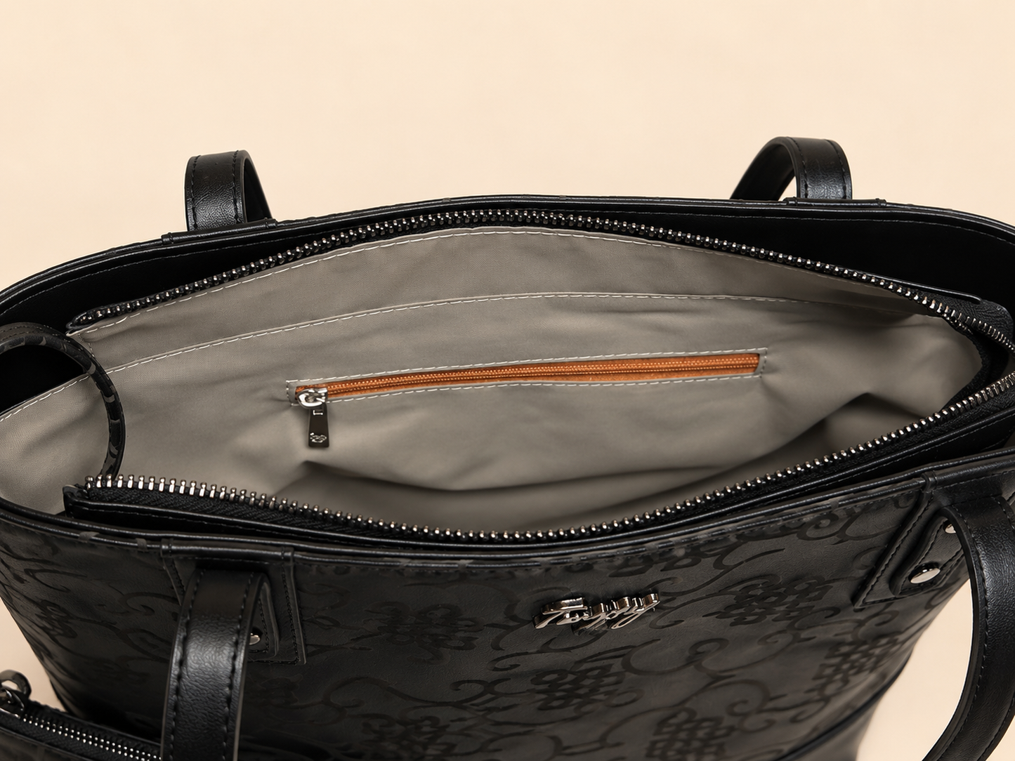 Tenzing embossed tote bag