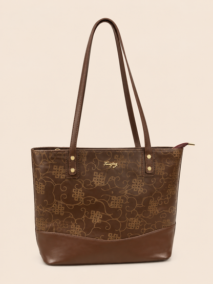 Tenzing embossed tote bag